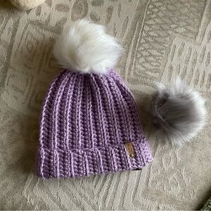Hand Crocheted Pompom Beanie Winter Hat - Gift Idea ❄️